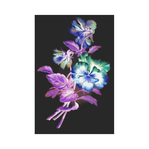 Iridescent Pansy Floral Garden Flag 12‘’x18‘’（Without Flagpole）