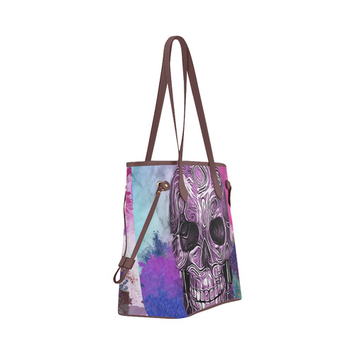 Skull-Unusual and unique 10 by JamColors Clover Canvas Tote Bag (Model 1661)