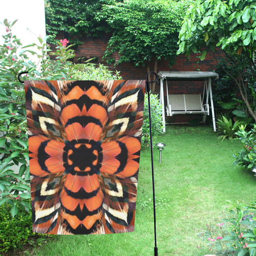 Pheasant Feather Kaleidoscope Garden Flag 12‘’x18‘’（Without Flagpole）