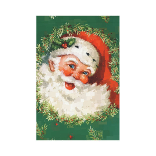 Jolly Ole Santa Pixel Garden Flag 12‘’x18‘’（Without Flagpole）