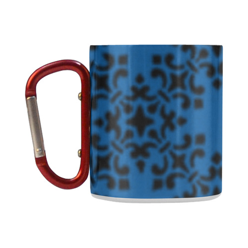 Lapis Blue Damask Classic Insulated Mug(10.3OZ)