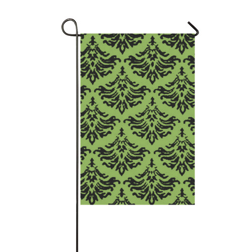 Greenery Damask Garden Flag 12‘’x18‘’（Without Flagpole）