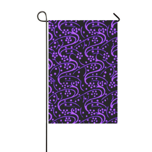 Vintage Swirl Purple Black Garden Flag 12‘’x18‘’（Without Flagpole）
