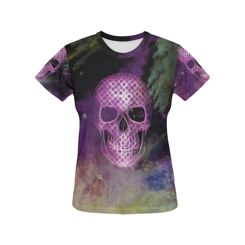 Skull-Unusual and unique 02 by JamColors All Over Print T-Shirt for Women (USA Size) (Model T40)