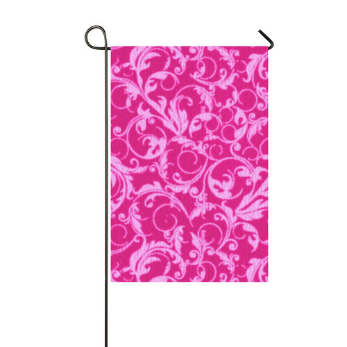 Hot Pink Swirls Garden Flag 12‘’x18‘’（Without Flagpole）