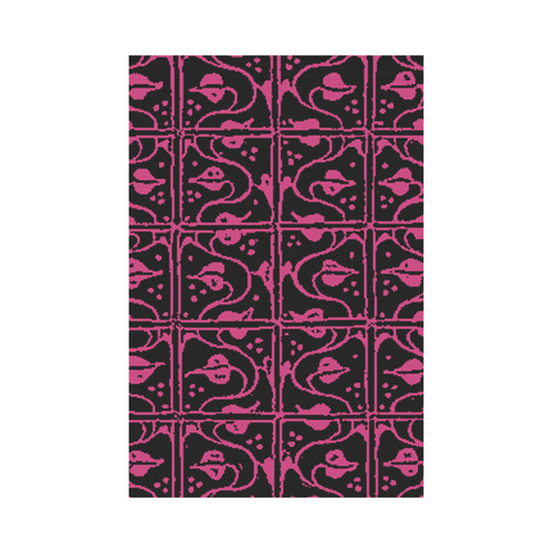 Pink Yarrow Leaf and Vines Garden Flag 12‘’x18‘’（Without Flagpole）