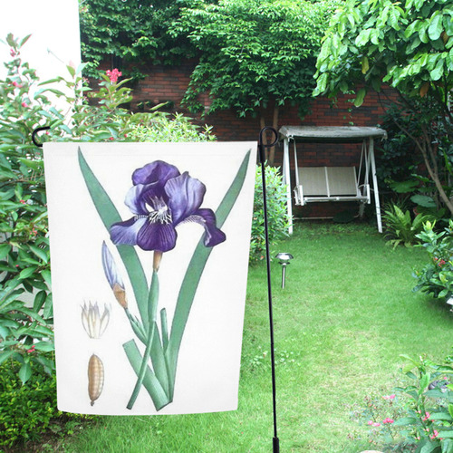 Botanical Iris Garden Flag 12‘’x18‘’（Without Flagpole）