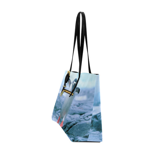 Cute Baby Penguin Antarctic Landscape Euramerican Tote Bag/Large (Model 1656)