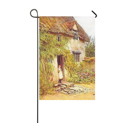 Girl in Doorway Garden Flag 12‘’x18‘’（Without Flagpole）