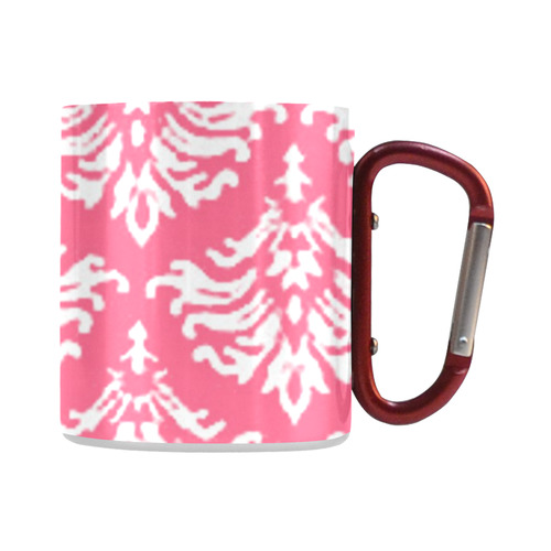 Pink Damask Classic Insulated Mug(10.3OZ)