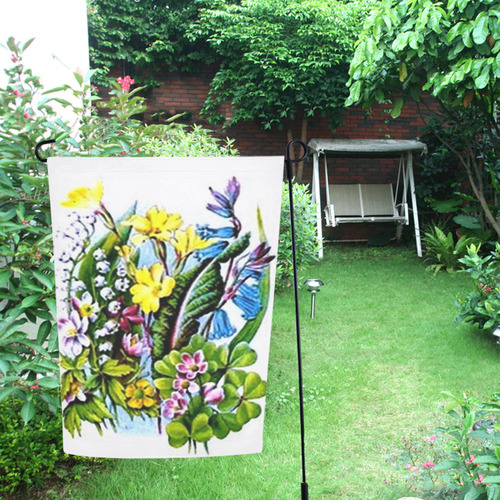 Vintage Wildflowers Garden Flag 12‘’x18‘’（Without Flagpole）
