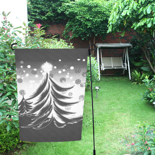 Christmas Tree Chalkboard Garden Flag 12‘’x18‘’（Without Flagpole）