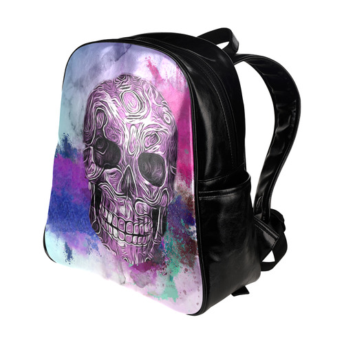 Skull-Unusual and unique 10 by JamColors Multi-Pockets Backpack (Model 1636)