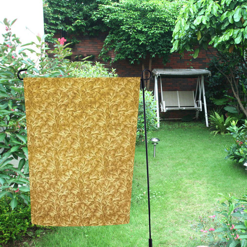 Vintage Leaf Yellow Garden Flag 12‘’x18‘’（Without Flagpole）