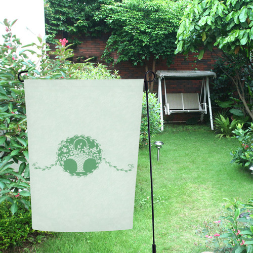 Green Floral Garden Flag 12‘’x18‘’（Without Flagpole）