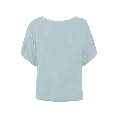 Starlight Blue Women's Batwing-Sleeved Blouse T shirt (Model T44)