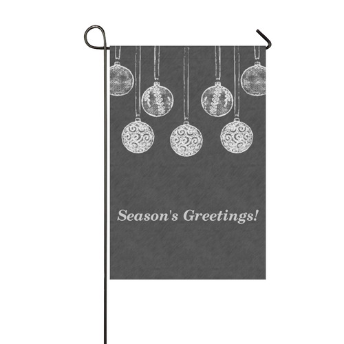 Season's Greetings Chalkboard Garden Flag 12‘’x18‘’（Without Flagpole）