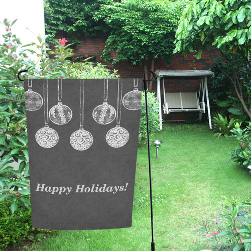 Happy Holidays Chalkboard Garden Flag 12‘’x18‘’（Without Flagpole）