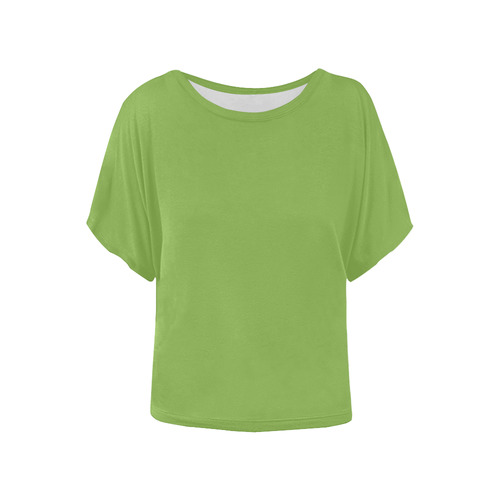 Greenery Women's Batwing-Sleeved Blouse T shirt (Model T44)