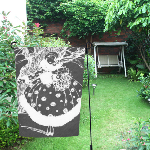 Retro Christmas Glam Chalkboard Garden Flag 12‘’x18‘’（Without Flagpole）