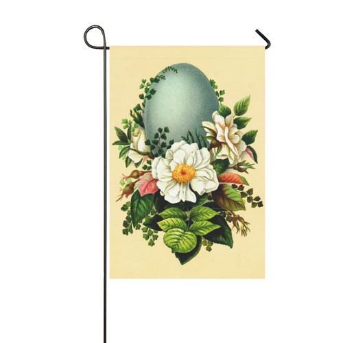 Vintage Easter Floral Garden Flag 12‘’x18‘’（Without Flagpole）