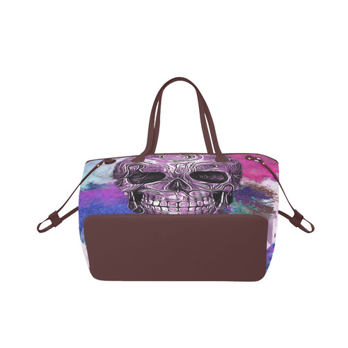 Skull-Unusual and unique 10 by JamColors Clover Canvas Tote Bag (Model 1661)
