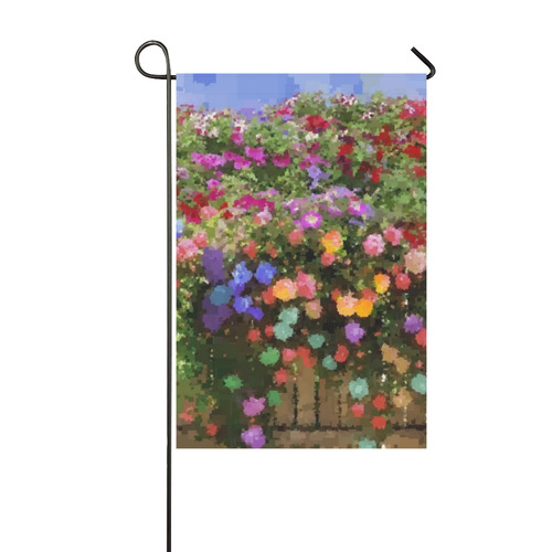Colorful Pixel Garden Garden Flag 12‘’x18‘’（Without Flagpole）