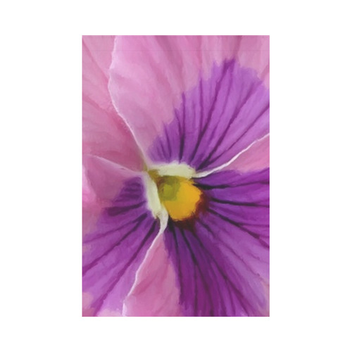 Pink and Purple Pansy Garden Flag 12‘’x18‘’（Without Flagpole）