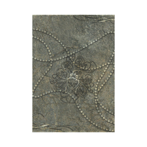 Floral design in stone optic Garden Flag 28''x40'' （Without Flagpole）
