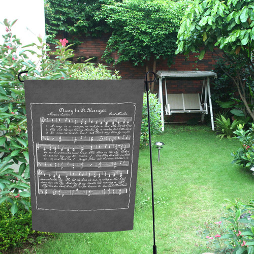 Away in the Manger Chalkboard Garden Flag 12‘’x18‘’（Without Flagpole）