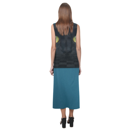 Sweet Kitty Blue Eyes Phaedra Sleeveless Open Fork Long Dress (Model D08)