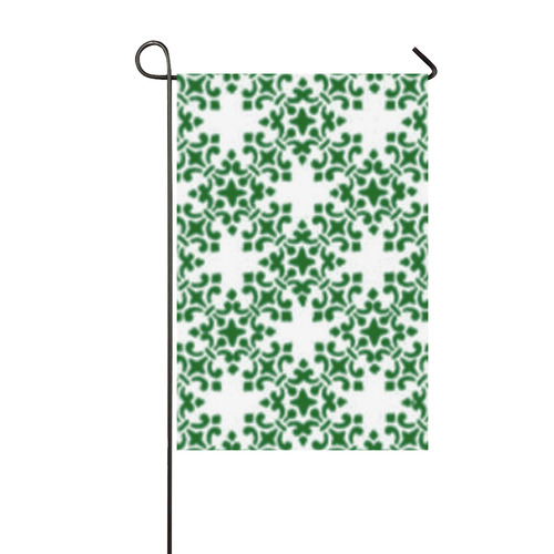 Green Damask Garden Flag 12‘’x18‘’（Without Flagpole）