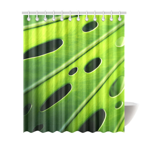 Tropical Monstera Leaf Shower Curtain 72"x84"