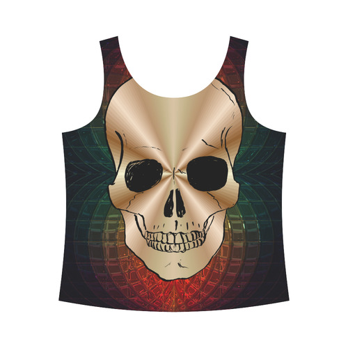 Skull20170527_by_JAMColors All Over Print Tank Top for Women (Model T43)