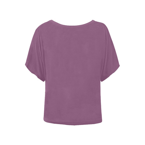 Amethyst Women's Batwing-Sleeved Blouse T shirt (Model T44)