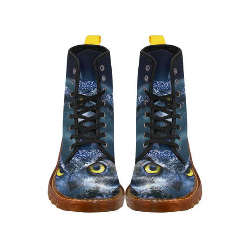 Owl and Night Sky Martin Boots For Men Model 1203H