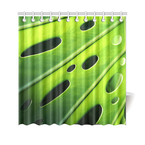 Tropical Monstera Leaf Shower Curtain 69"x70"