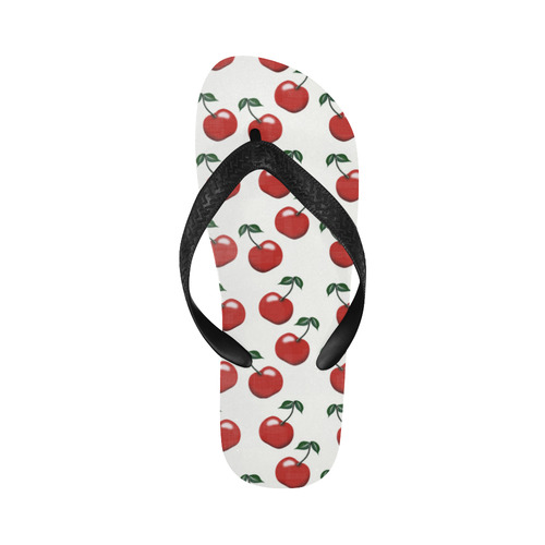 Cherry Black Flip Flops for Men/Women (Model 040)