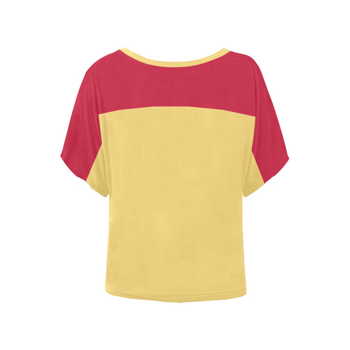 Lollipop and Lemon Drop Women's Batwing-Sleeved Blouse T shirt (Model T44)