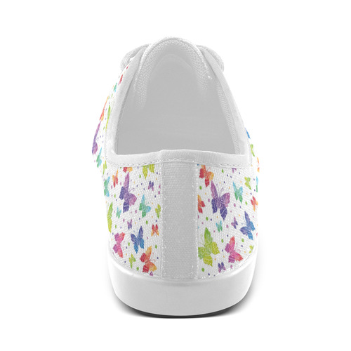 Colorful Butterflies Canvas Kid's Shoes (Model 016)