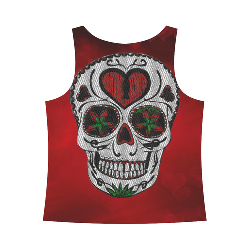 Skull20170316_by_JAMColors All Over Print Tank Top for Women (Model T43)