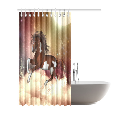 Wonderful wild horse in the sky Shower Curtain 72"x84"