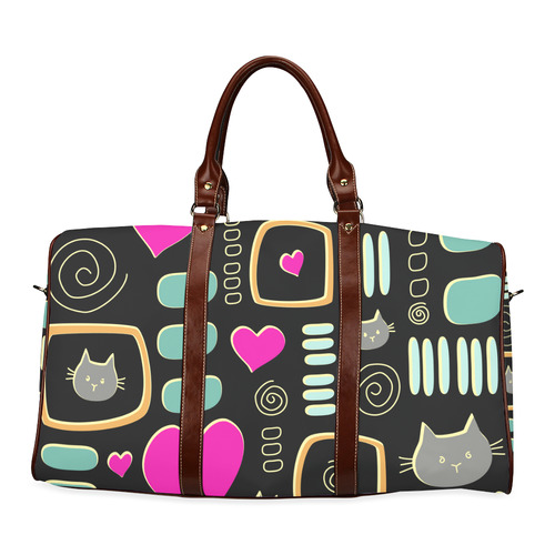 Love Cats Waterproof Travel Bag/Large (Model 1639)