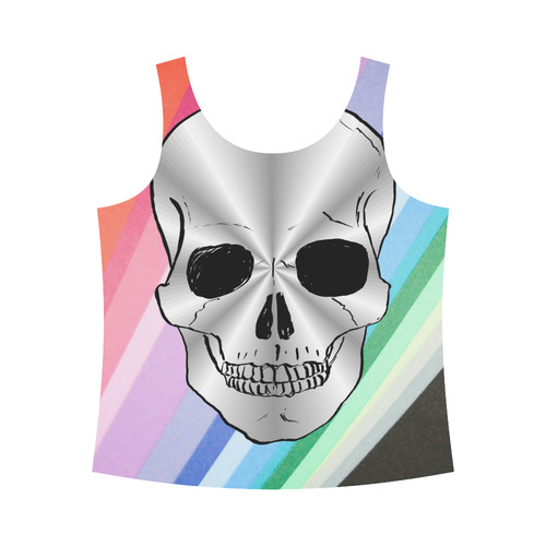 Skull20170529_by_JAMColors All Over Print Tank Top for Women (Model T43)