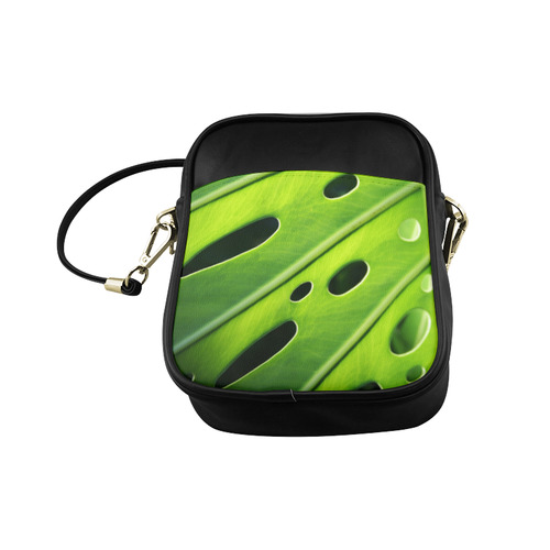 Tropical Monstera Leaf Sling Bag (Model 1627)