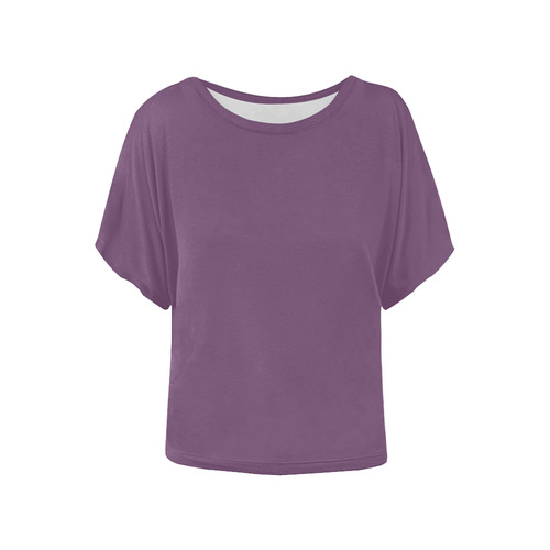 Sunset Purple Women's Batwing-Sleeved Blouse T shirt (Model T44)