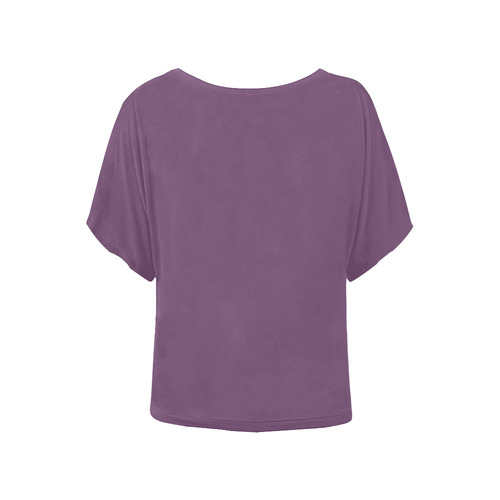 Sunset Purple Women's Batwing-Sleeved Blouse T shirt (Model T44)