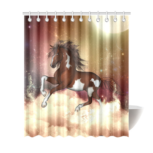 Wonderful wild horse in the sky Shower Curtain 72"x84"