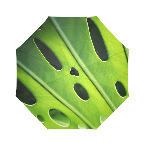 Tropical Monstera Leaf Auto-Foldable Umbrella (Model U04)