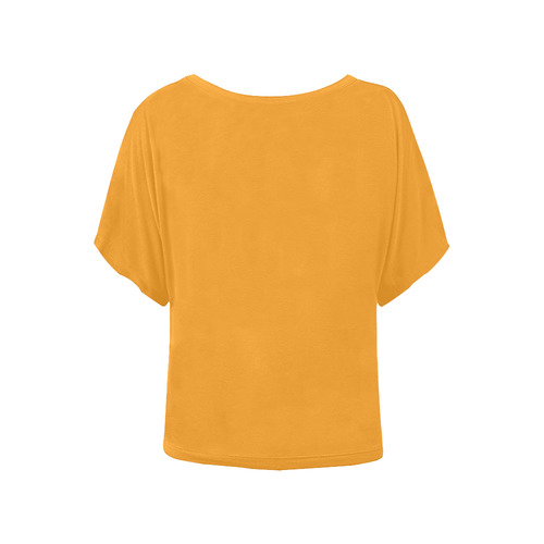 Radiant Yellow Women's Batwing-Sleeved Blouse T shirt (Model T44)